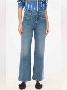 J. Crew Women's Jeans - Blue wide leg crop NWT size 26